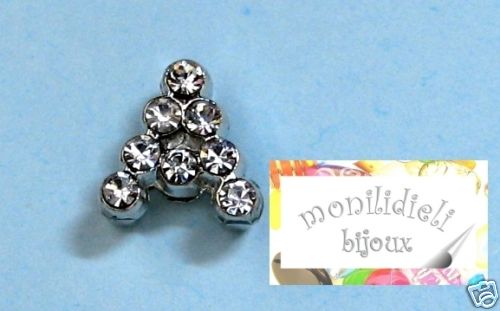 BIGIOTTERIA PERLINE - iniziale - lettera A con strass - 4 pz