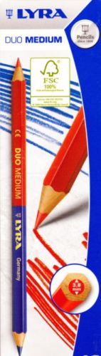 CARTOLERIA SCUOLA DISEGNO - 5 Matite rosso e blu per correzioni