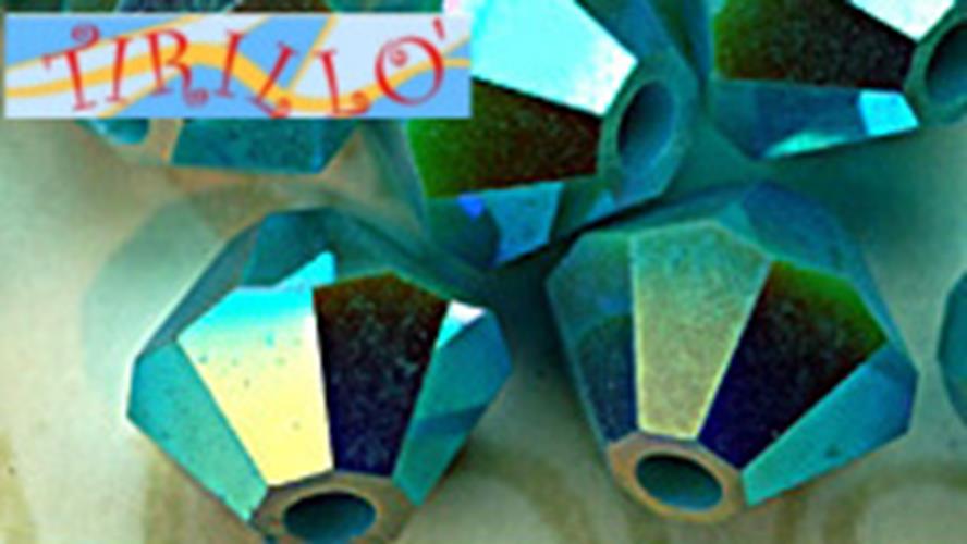 SWAROVSKI ® - 40 bicono 4mm - turquoise ab 2 x (267)