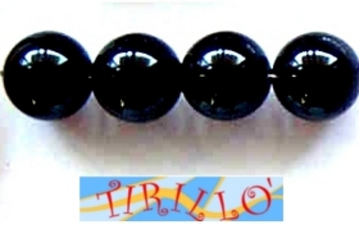 BIGIOTTERIA PERLINE - 40 palline perle di plastica 14 mm - Nero