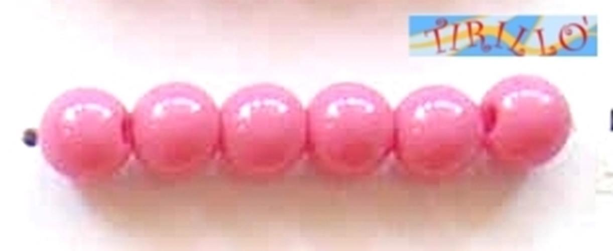 BIGIOTTERIA PERLINE - 40 palline perle di plastica 14mm-Fuchsia