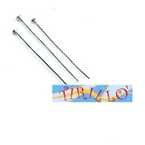 BIGIOTTERIA - 30 chiodi spilli mm 38 colore argento acciaio