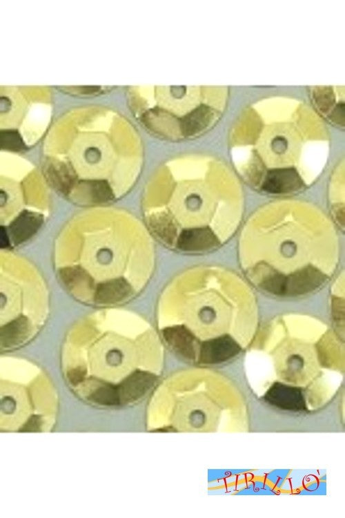DECORAZIONE - 500 paillettes concave 6 mm - oro