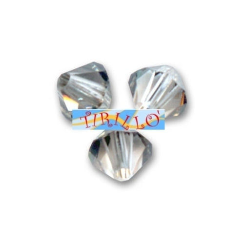 LOTTO DI 50 BICONO SWAROVSKI 4 mm - Crystal Satin (001 SAT)