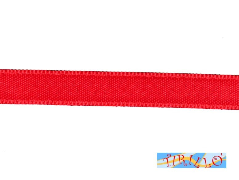 MERCERIA - 20 metri nastro di raso altezza 10 millimetri - Rosso