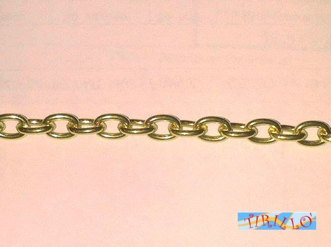 BIGIOTTERIA - 50 cm di catena maglie ovali 5 mm - Oro