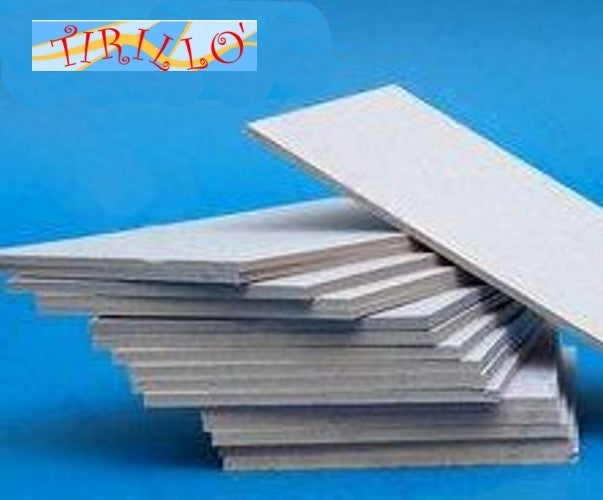 CARTONAGGIO LEGATORIA - 4 pezzi di cartone pesto 50x70 cm - grigio 2,5 mm