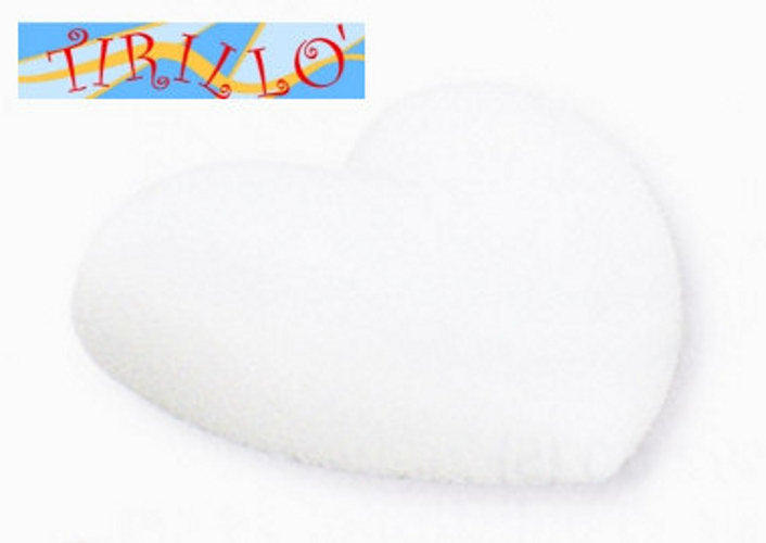 PATCHWORK DECOUPAGE - forma polistirolo - 7 pezzi - cuore piatto 9 cm