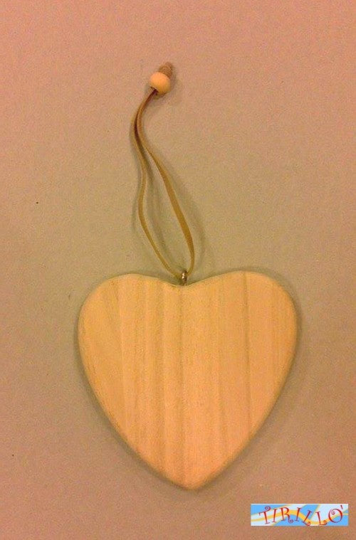 DECORAZIONE PITTURA - Cuore in legno da decorare - 9 cm - 2 pezzi