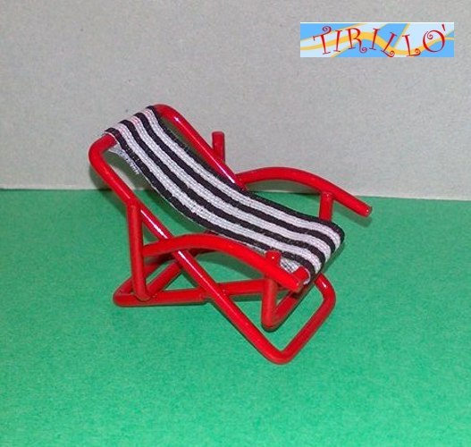 DOLL'S HOUSE - Sdraio in miniatura in metallo - 3,5 cm - 2 pezzi