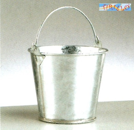 DECORAZIONE - Secchiello in lamiera zincata da decorare - diametro 8 cm -2 pezzi
