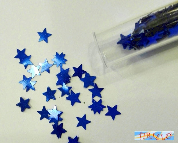 SCRAPBOOKING NATALE - 2 flaconcini stelline metallizzate - blu