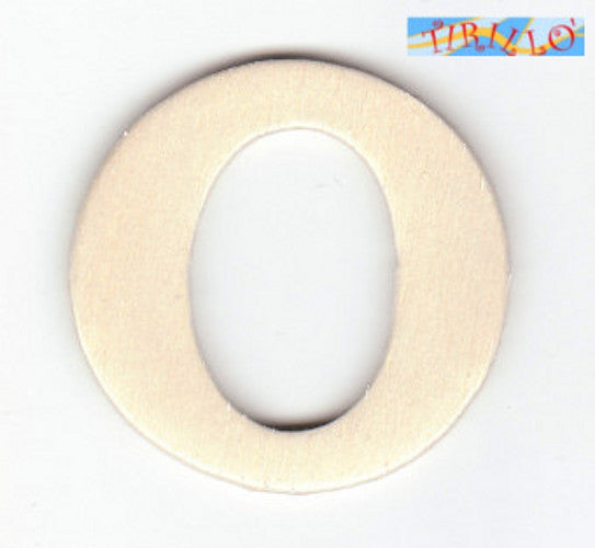 DECORAZIONE DECOUPAGE - 6 Iniziali in legno 4 cm - lettera O