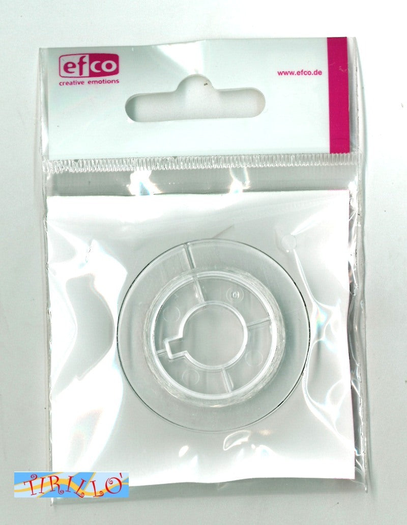 BIGIOTTERIA PERLINE - 1 bobina di filo elastico trasparente 0,25 mm - 10 metri
