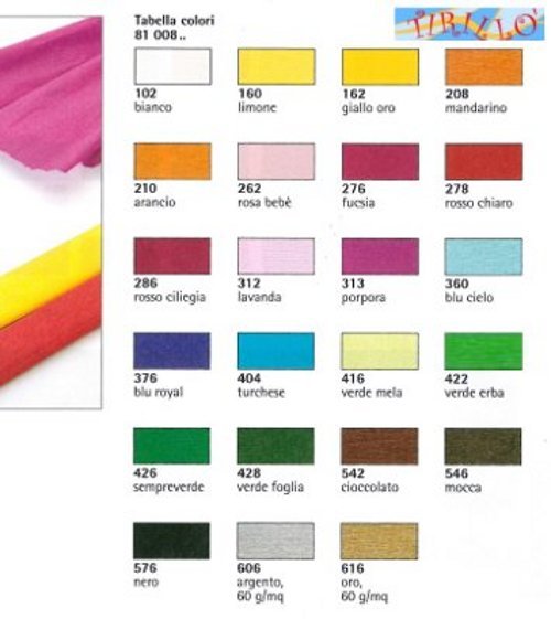 FIORI DI CARTA - Carta crespa 30g/mq - 5 rotoli 250cm - marrone