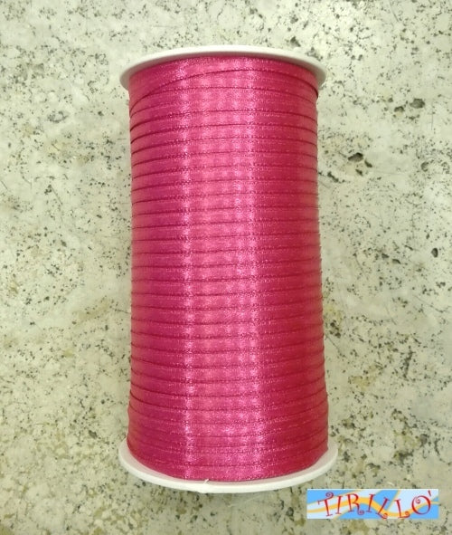 MERCERIA - Bobina da 200 metri di nastro di raso 3 mm - Fuchsia