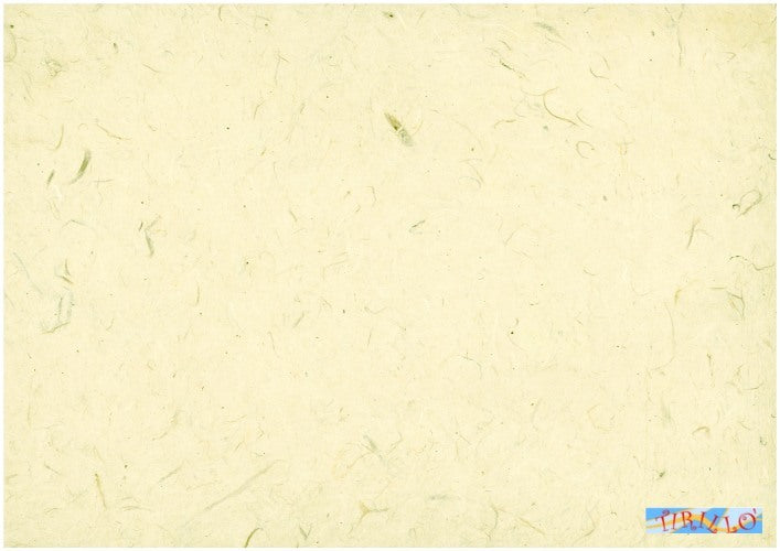 CARTONAGGIO SCRAPBOOK - Carta di gelso con fili seta 55x80 cm - Avorio - 2 fogli