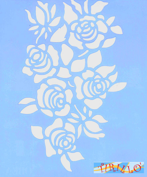 STENCIL - mascherina in plastica - rose