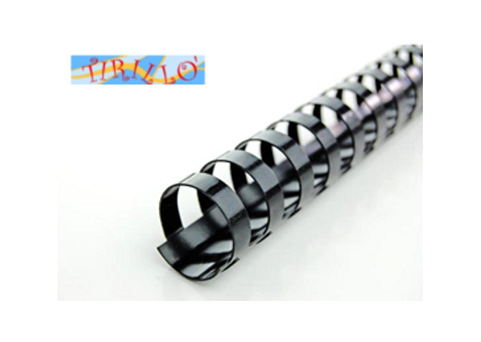 CARTOLERIA - 20 dorsi plastici ad anelli per rilegatrice - 8 mm