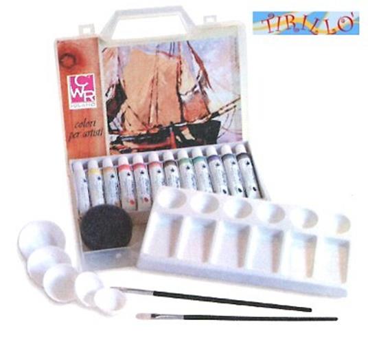 PITTURA - Valigetta per artisti 12 tempere + accessori