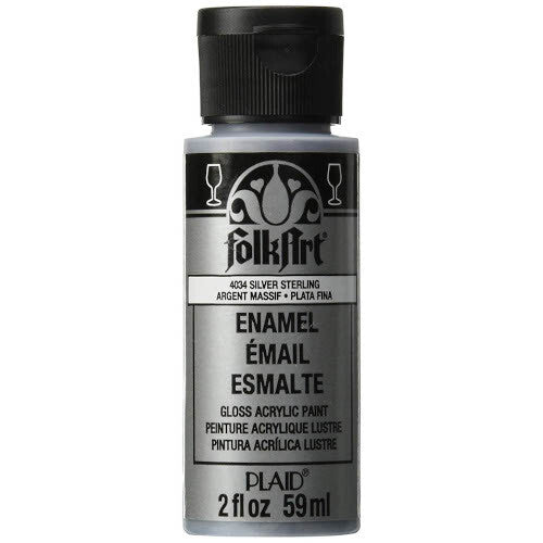 VETRO CERAMICA- Smalto per vetro e ceramica Folkart 59 ml - Argento