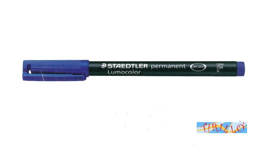 Pennarello marker indelebile per CD e plastica punta fine - Blu - 2 pezzi