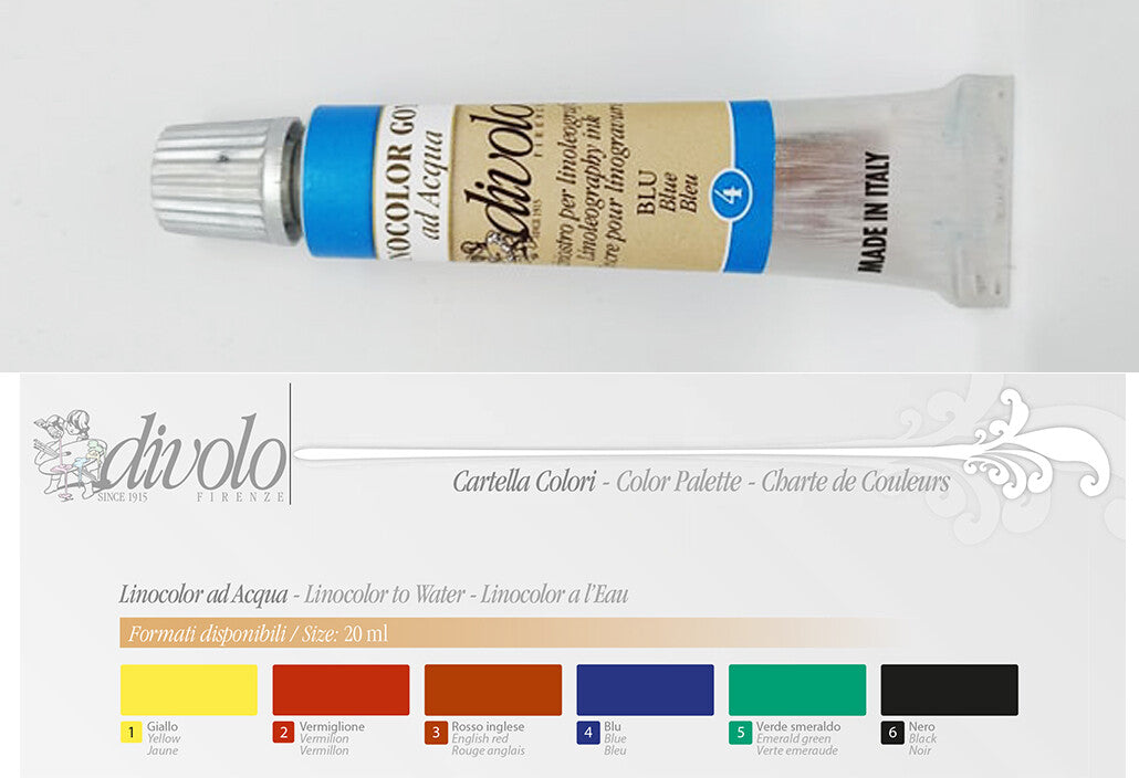 LINOLEOGRAFIA - Colore inchiostro ad acqua linoleografia Di Volo 20 ml - Verde