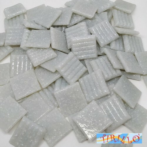 MOSAICO -Tessere mosaico in pasta vetro 2x2 cm - 1 kg/320 pezzi -Grigio chiaro