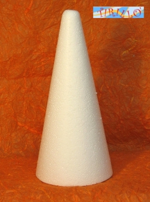 PATCHWORK NATALE - Cono di polistirolo pieno 28 cm - 3 pz
