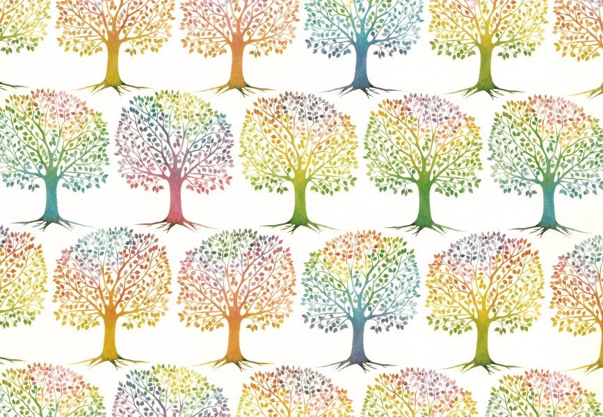 2 fogli carta découpage/cartonaggio legatoria 50x70cm - Albero della vita