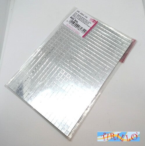 MOSAICO - Tessere mosaico specchio autoadesive 0,5x0,5 cm - 600 tessere