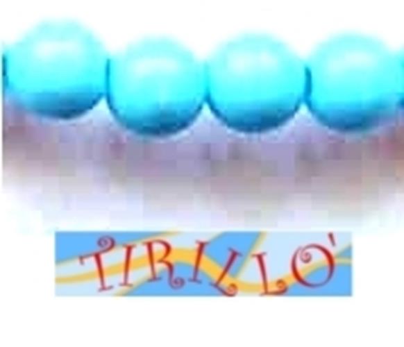 BIGIOTTERIA PERLINE-50 palline di plastica 6mm-Turchese