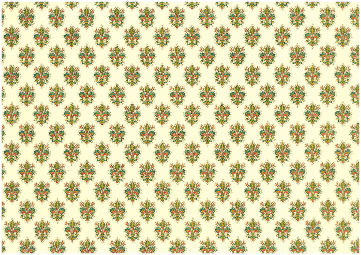 2 fogli carta découpage/cartonaggio legatoria 50x70 cm - Giglio