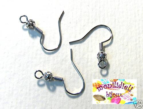 BIGIOTTERIA - 10 monachelle orecchini con filigrana - colore argento scuro