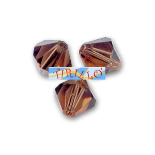 SWAROVSKI ® - 50 bicono 4mm art.5301- smoked topaz(220)