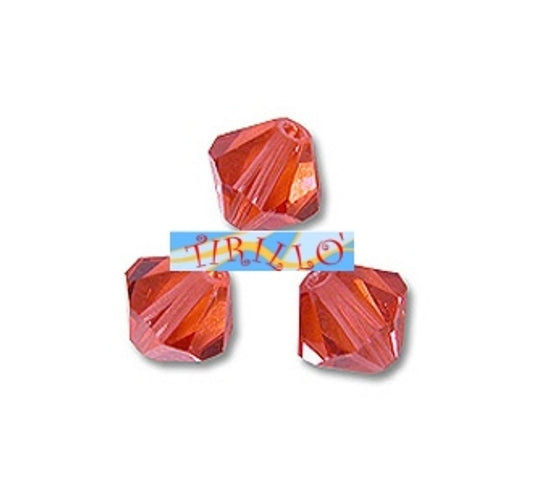 SWAROVSKI ® -50 bicono 4mm art.5301- padparadscha(542)