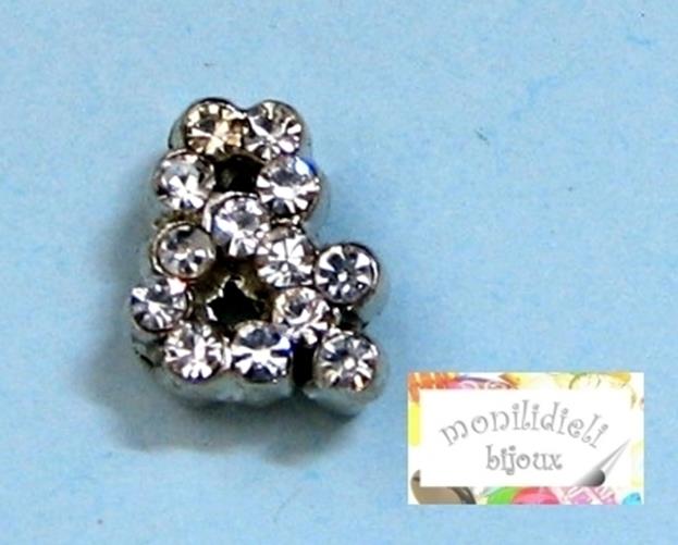 BIGIOTTERIA PERLINE - lettera & con strass - 4 pz