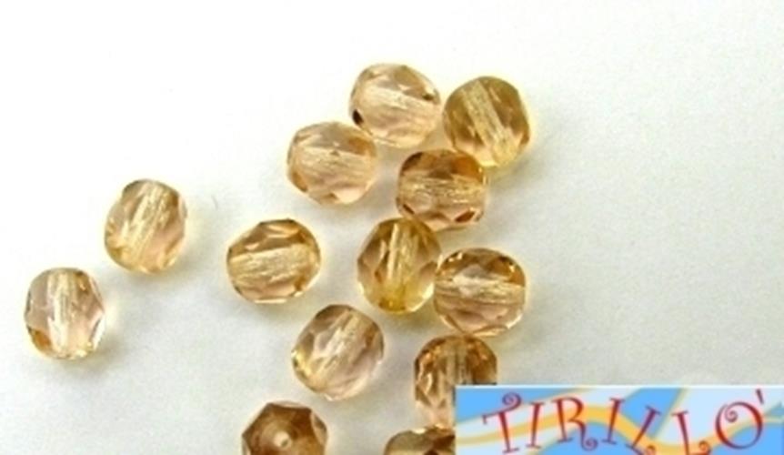 BIGIOTTERIA PERLINE -20 mezzi cristalli 4 mm - Light Colorado Topaz