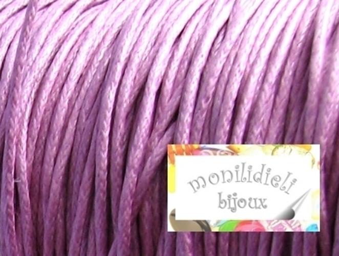 BIGIOTTERIA PERLINE - 20 metri di filo cerato violetto 1mm