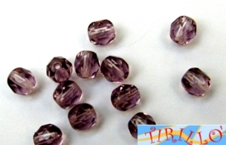 BIGIOTTERIA PERLINE -20 mezzi cristalli 4 mm - Ametista