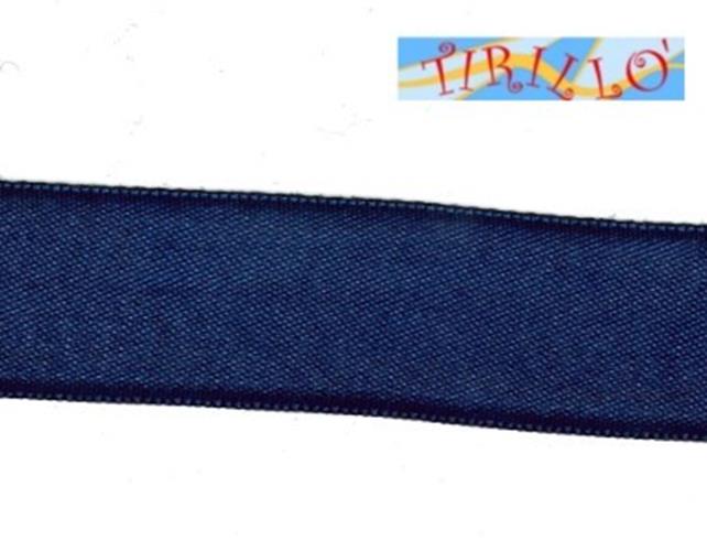 MERCERIA - 10 metri nastro di raso altezza 25 millimetri - Blu