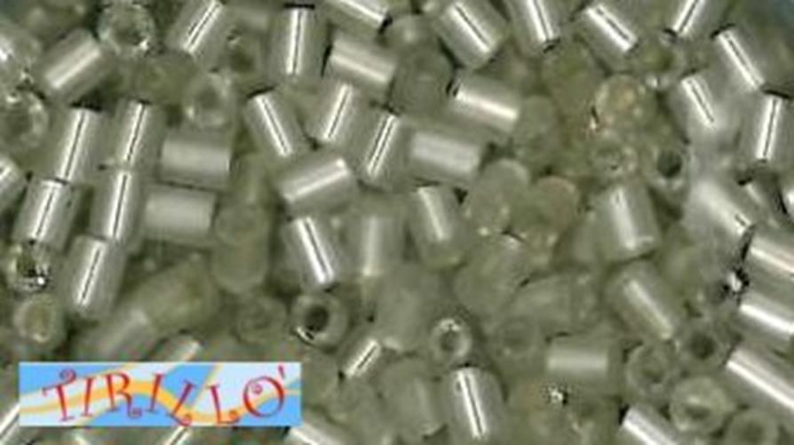 BIGIOTTERIA PERLINE - Perline cannucce di vetro 2 mm 16 g - Argento satinato