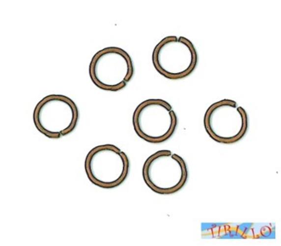 BIGIOTTERIA - 50 anellini rame - 6 mm