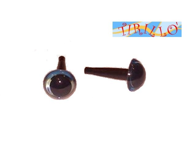PUPAZZI - 12 occhi in plastica con perno 11 mm - Azzurro