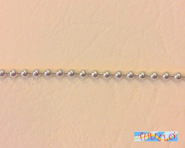 ARGENTO 925 MASSICCIO italiano - 50 cm catena a pallini