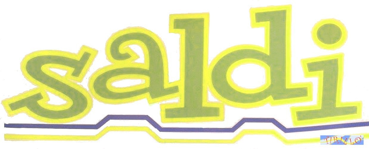 CARTOLERIA - Cartello vetrofania scritta "Saldi" - 35x97 cm