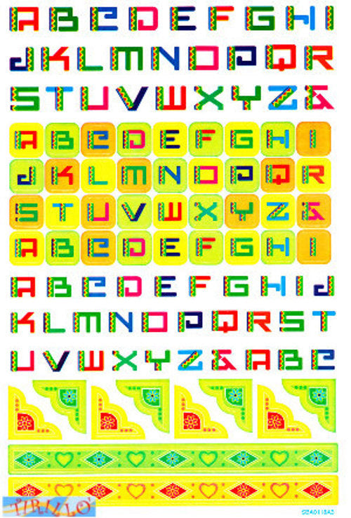SCRAPBOOKING -Adesivi stickers alfabeto "Messico"