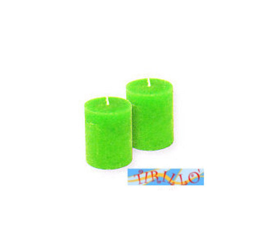 CANDELE - 2 candele 3,8x5 cm - Verde
