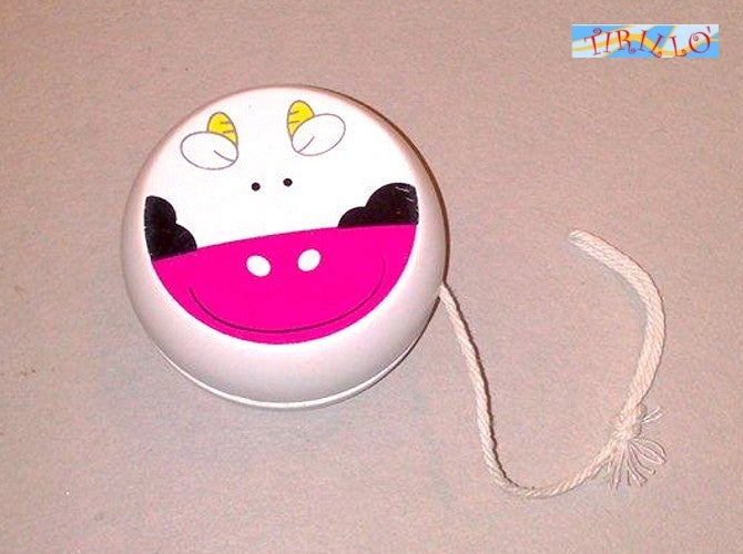 GIOCATTOLI - 2 Yo yo yoyo in legno 5,5 cm - Mucca