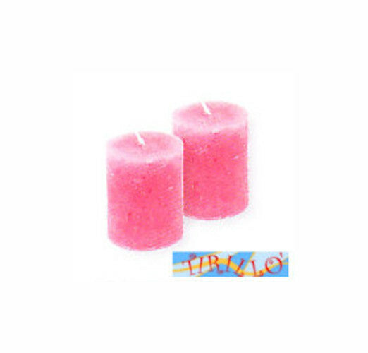 CANDELE - 2 candele 3,8x5 cm - Rosa